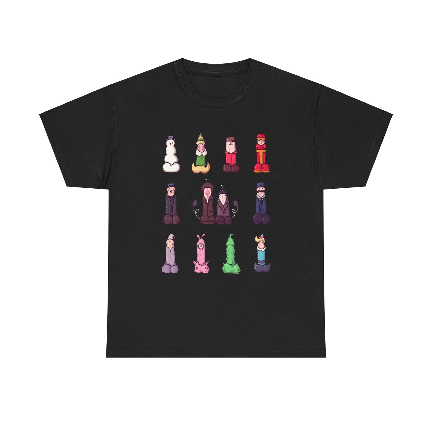 12 Dicks Of Christmas Unisex Heavy Cotton Tee