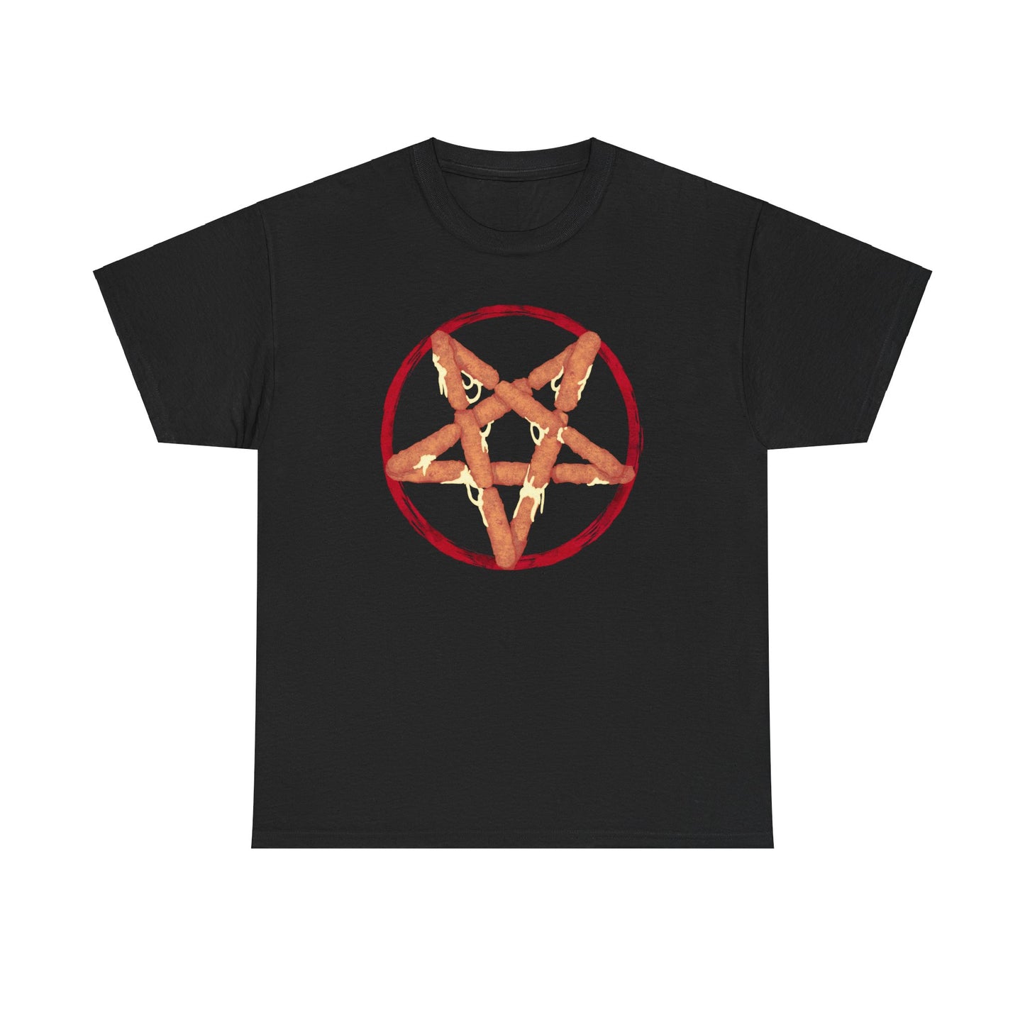 Mozzarella Stick Pentagram Unisex Heavy Cotton Tee