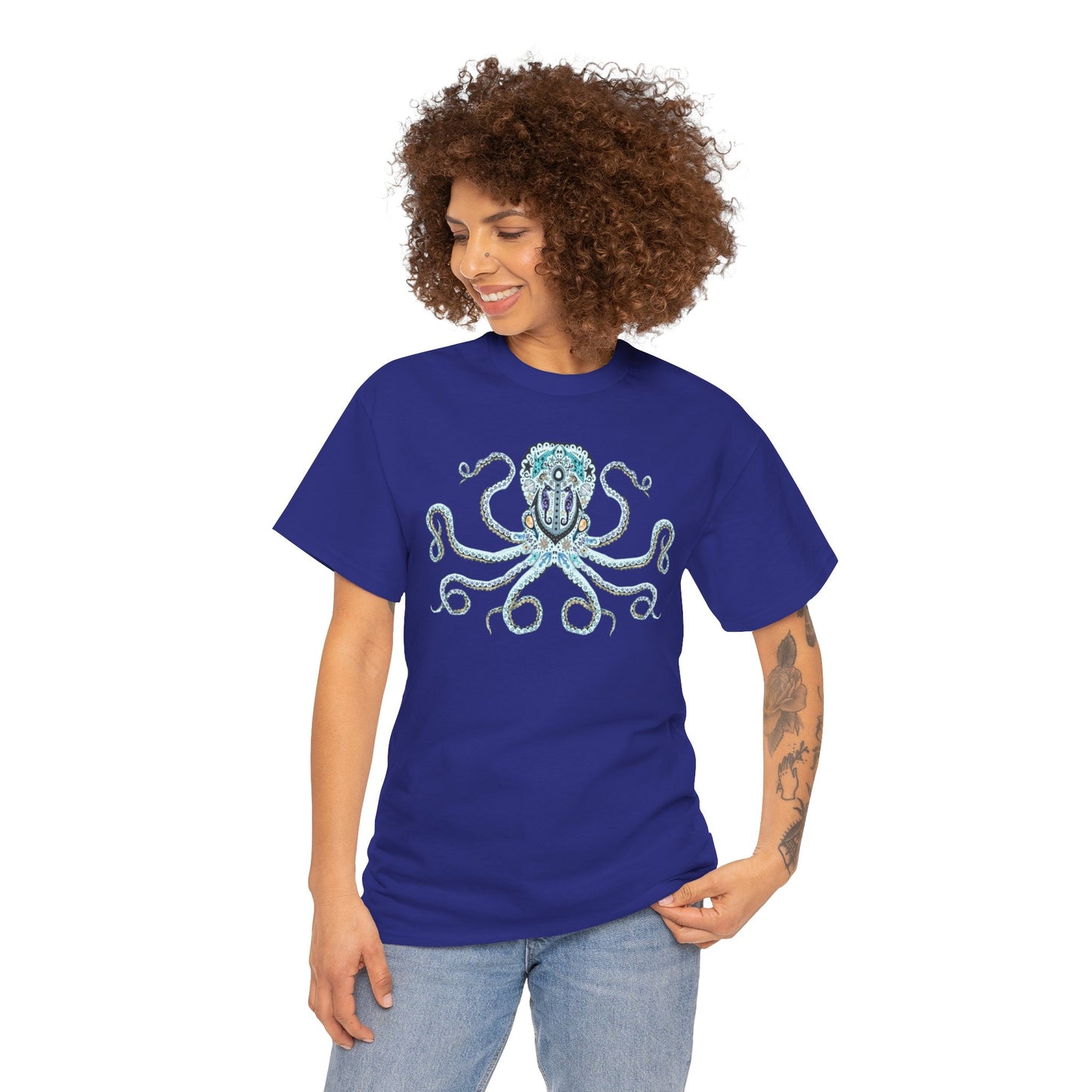 Octopus Sugar Skull Unisex Heavy Cotton Tee