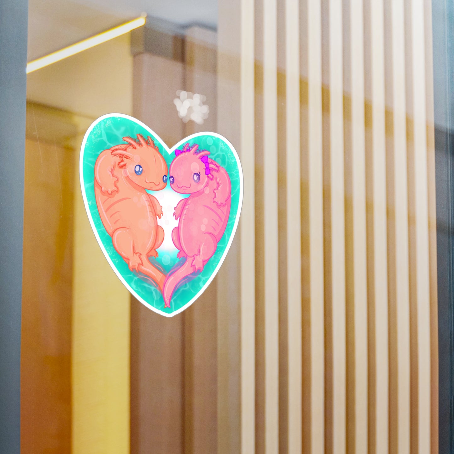 Axolotl of Love Kiss-Cut Vinyl Decal