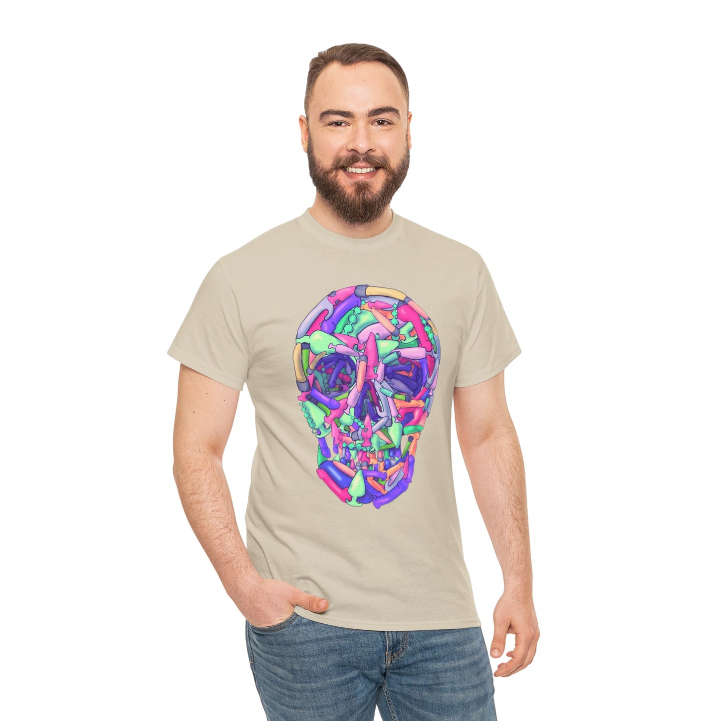 Sex Toy Skull Unisex Heavy Cotton Tee