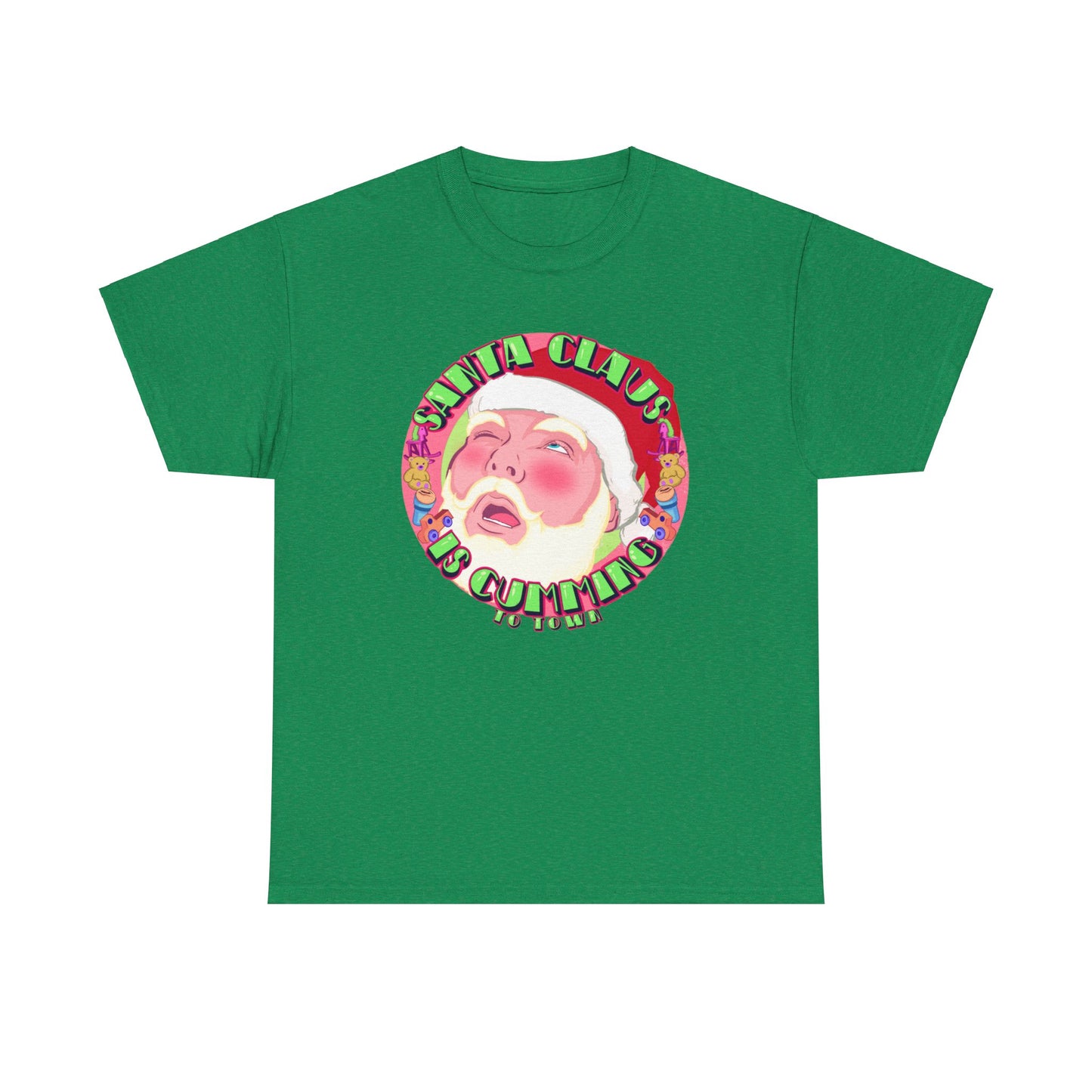 Santa Is Cumming Unisex Heavy Cotton Tee