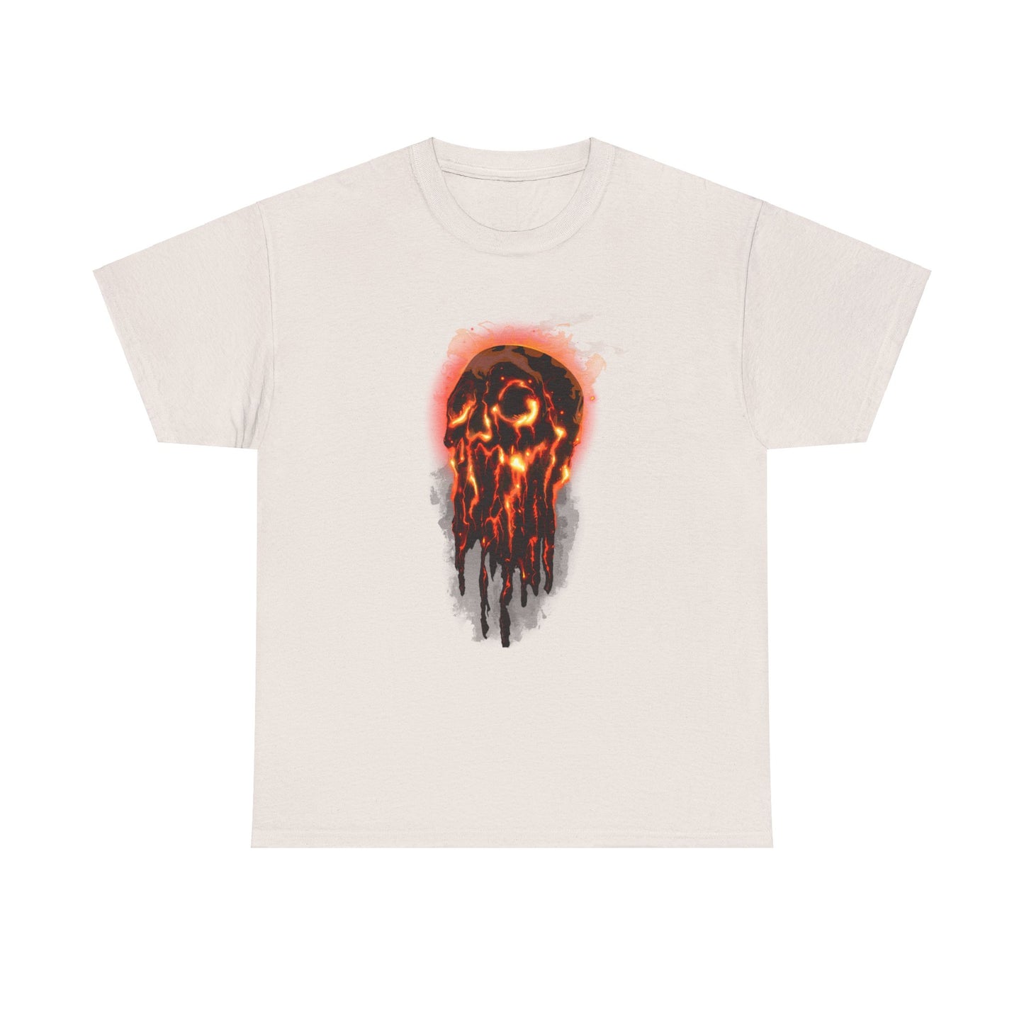 Elemental Skull Fire Unisex Heavy Cotton Tee