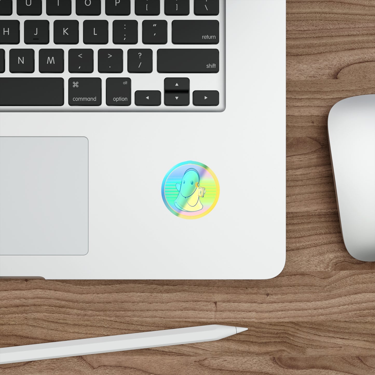 80s Ghost Holographic Die-cut Stickers