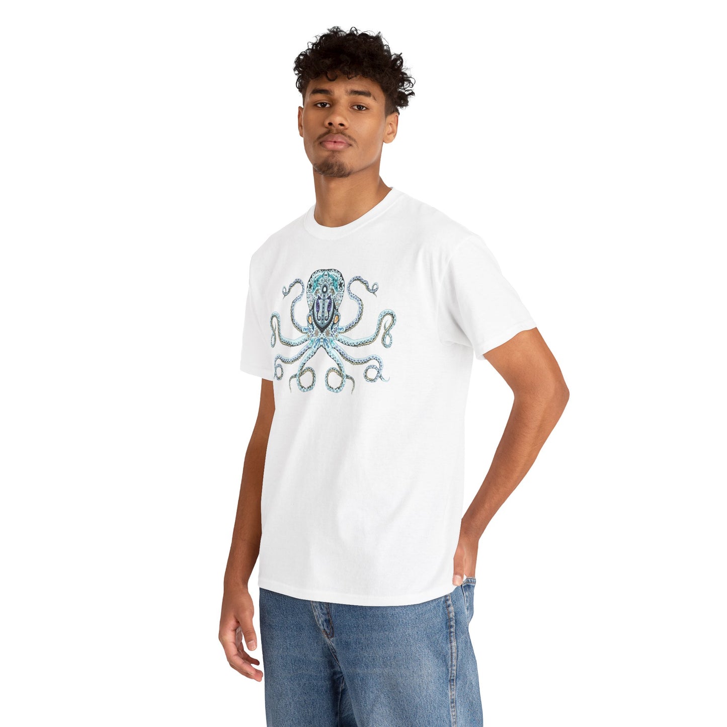 Octopus Sugar Skull Unisex Heavy Cotton Tee