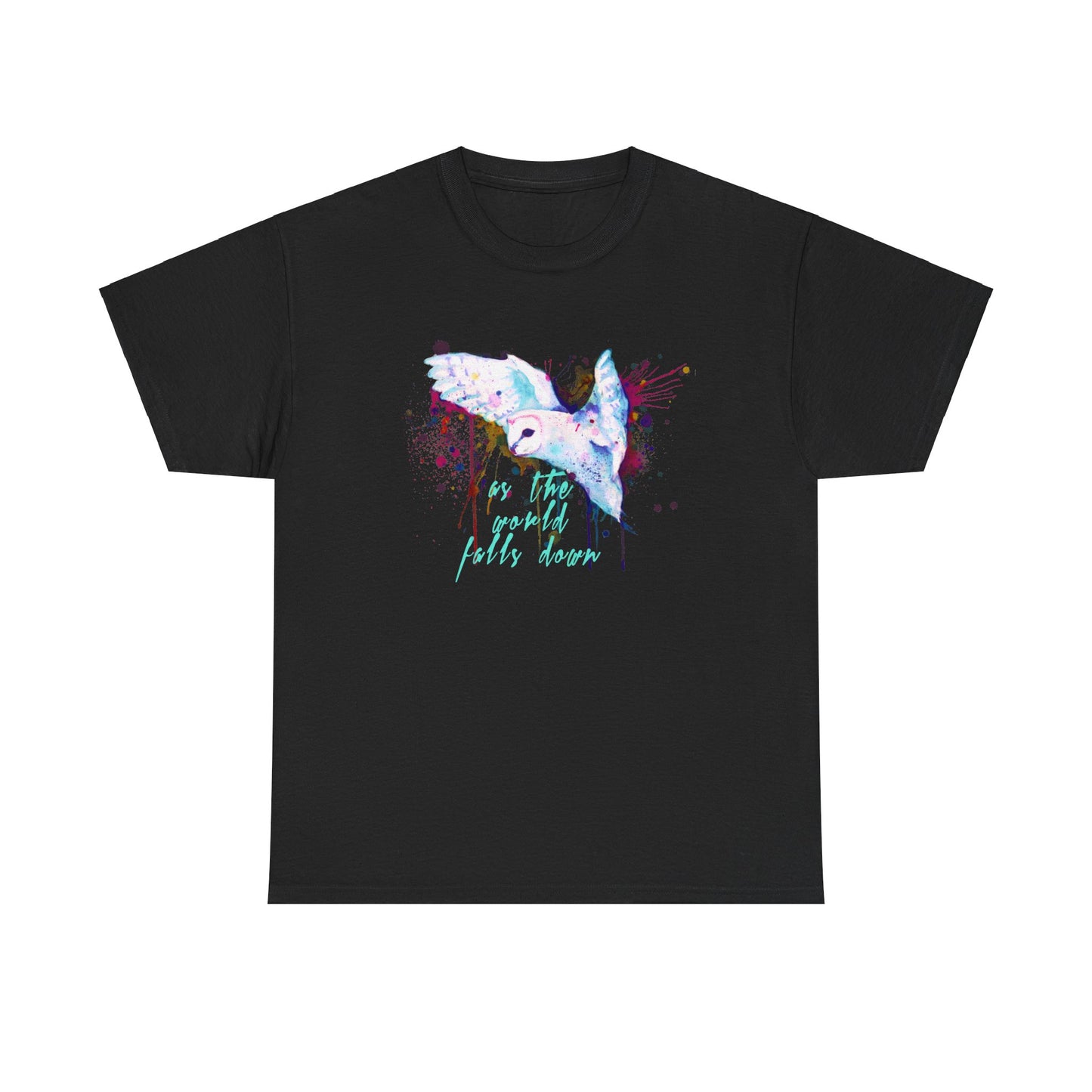 Rainbow Barn Owl (Goblin Variant) Unisex Heavy Cotton Tee
