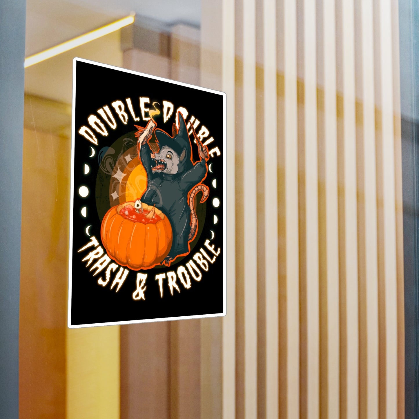 Opossum Witch Kiss-Cut Vinyl Decal