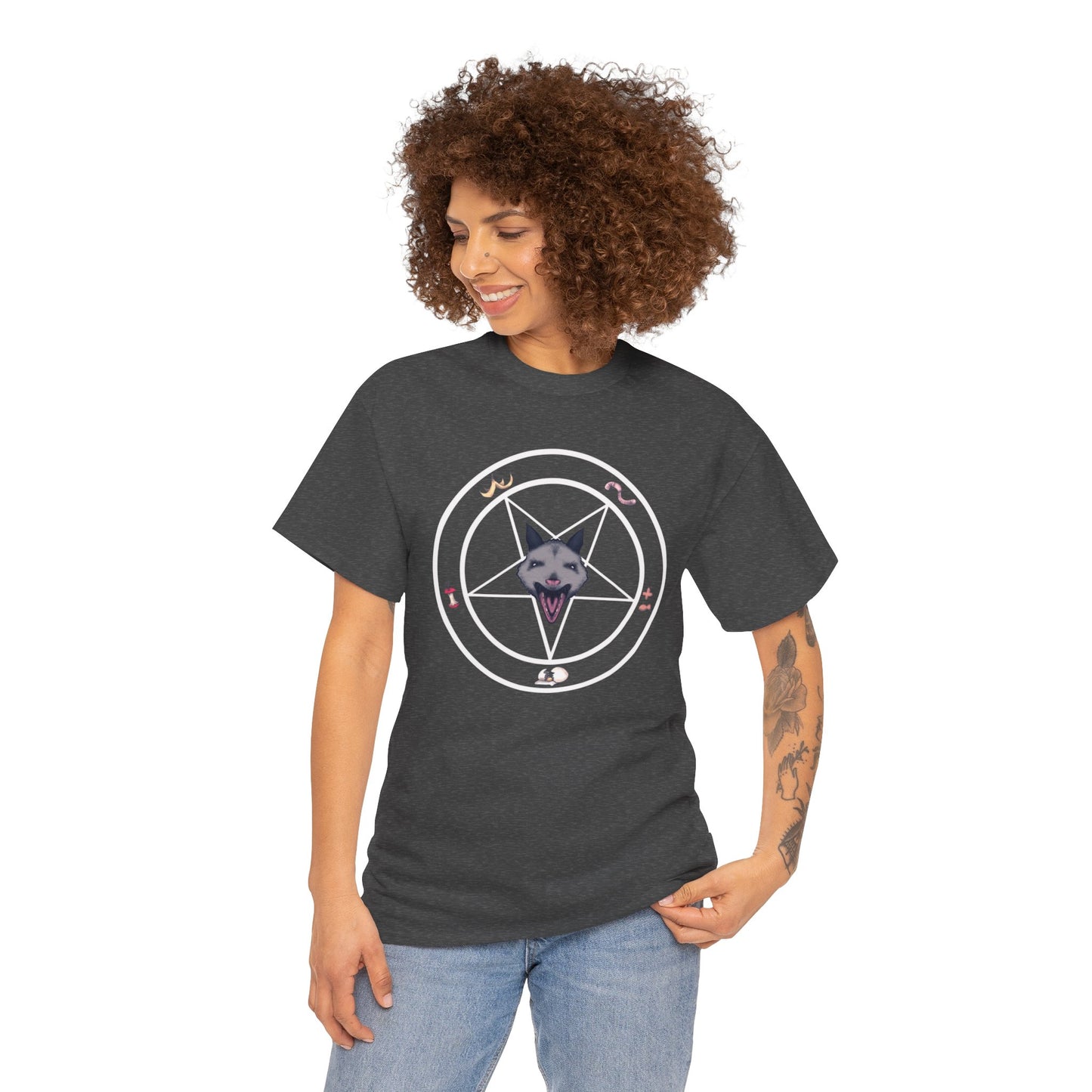 Opossum Pentagram Unisex Heavy Cotton Tee
