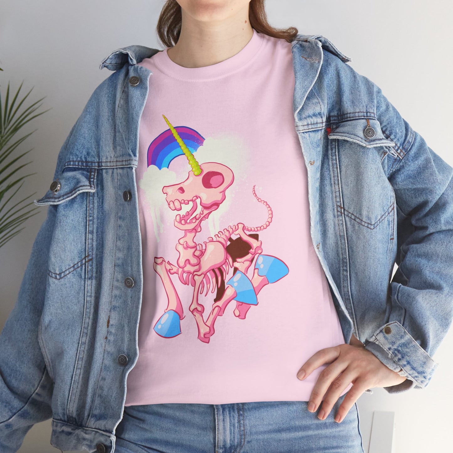 Unicorn Skeleton 2 Unisex Heavy Cotton Tee