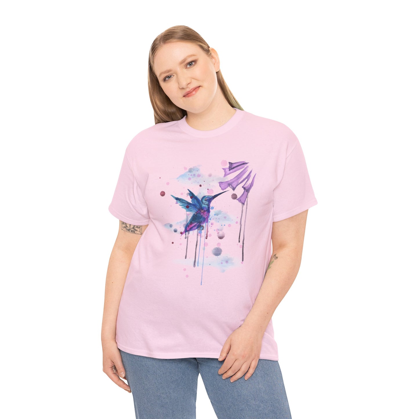 Hummingbird Skeleton Unisex Heavy Cotton Tee