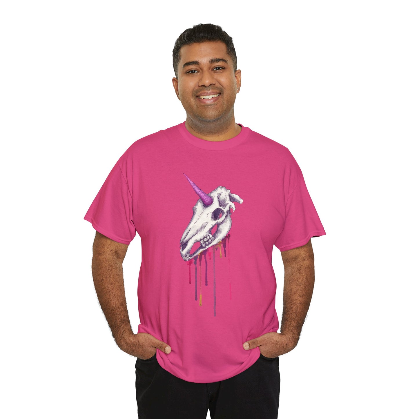 Unicorn Skull Unisex Heavy Cotton Tee