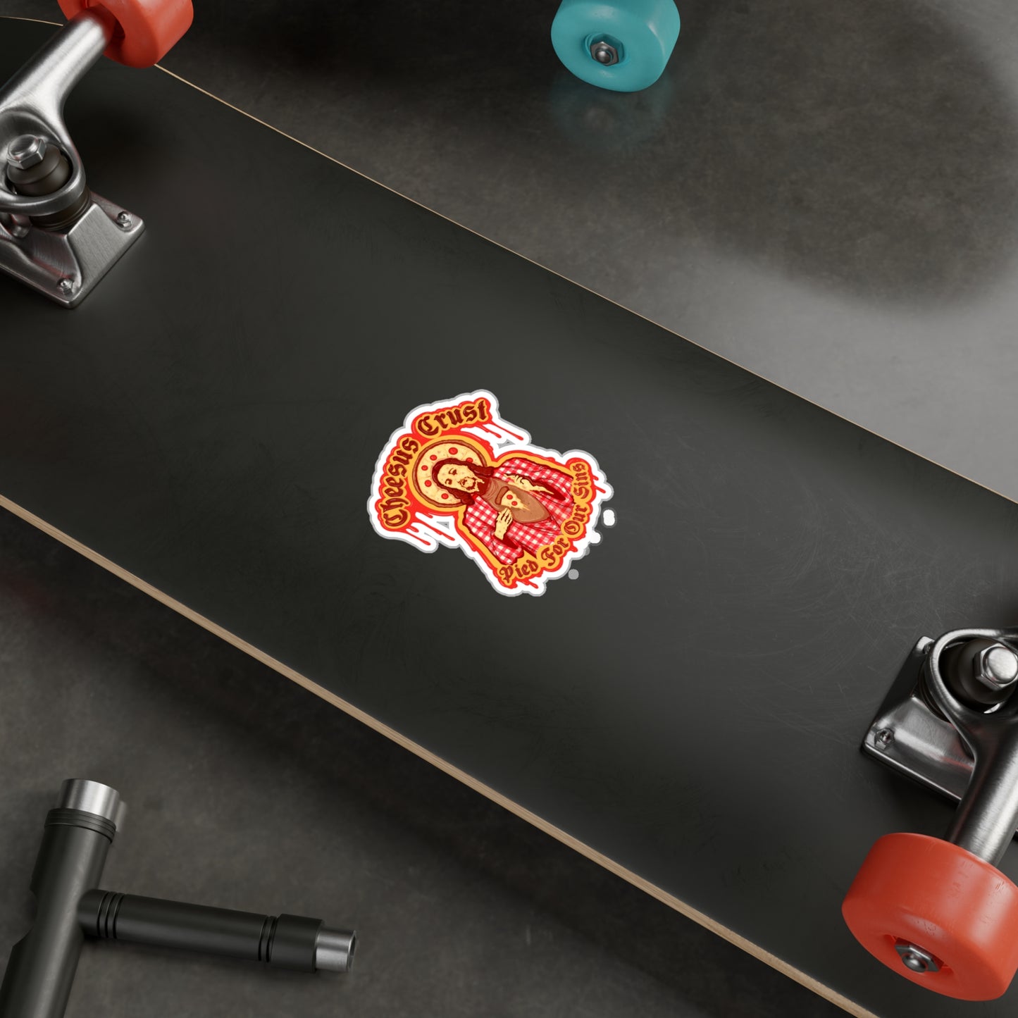 Cheesus Crust Kiss-Cut Vinyl Decal
