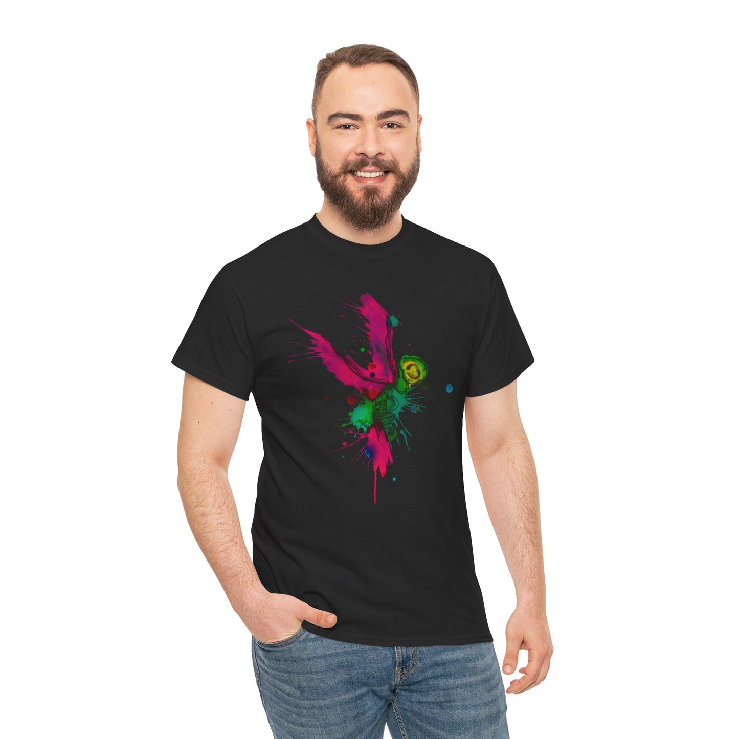 Watercolor Hummingbird Unisex Heavy Cotton Tee