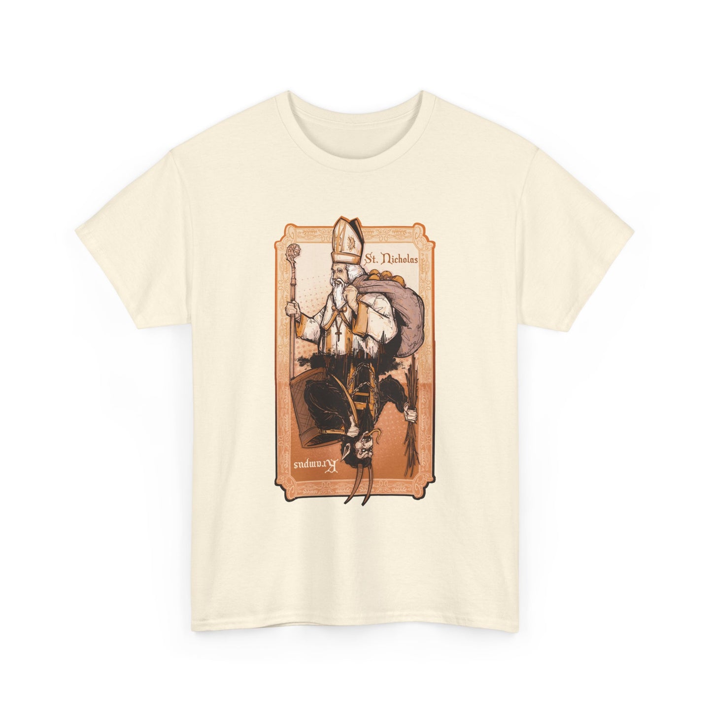 As Above So Below St Nick x Krampus Unisex Heavy Cotton Tee