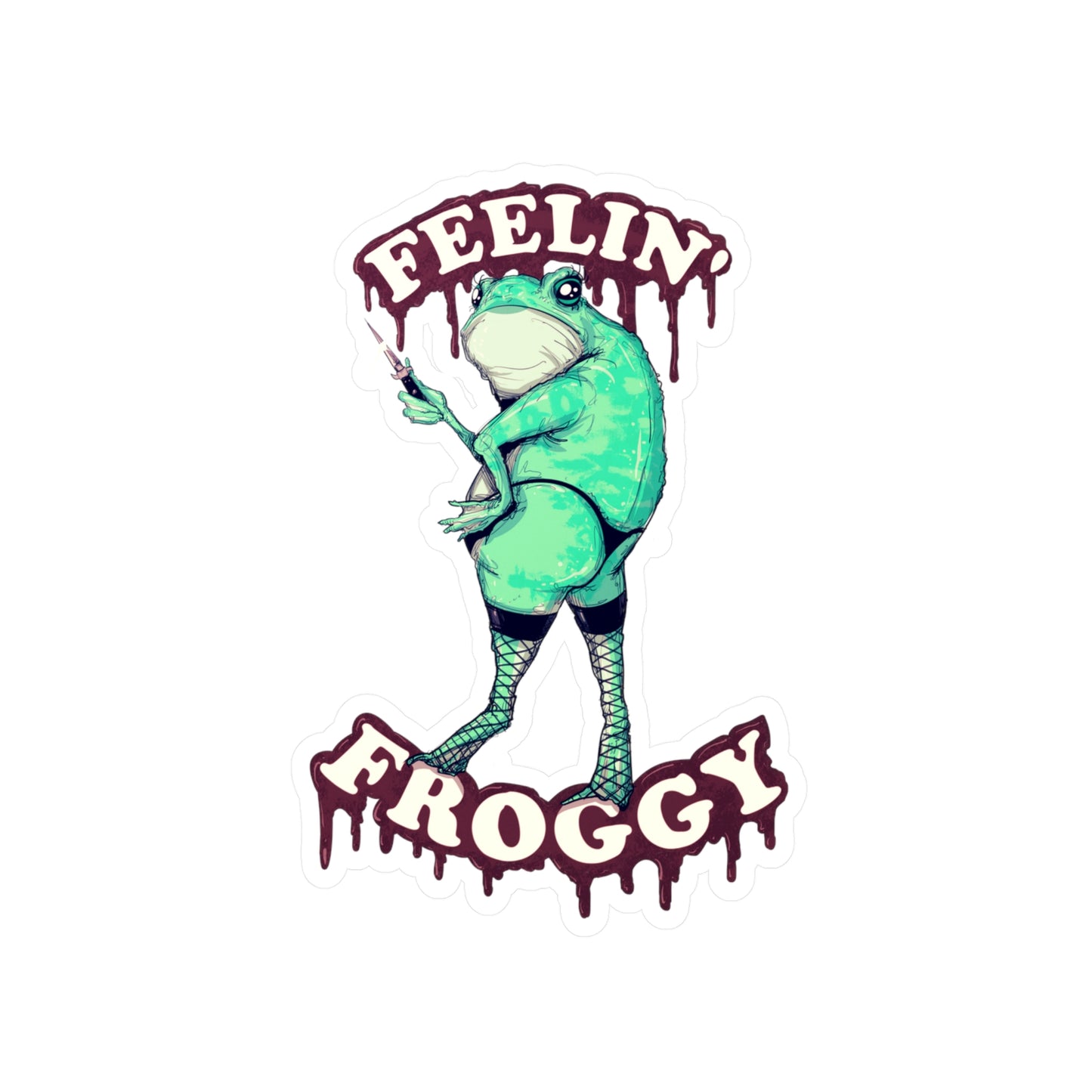 Feelin Froggy Kiss-Cut Vinyl Decal