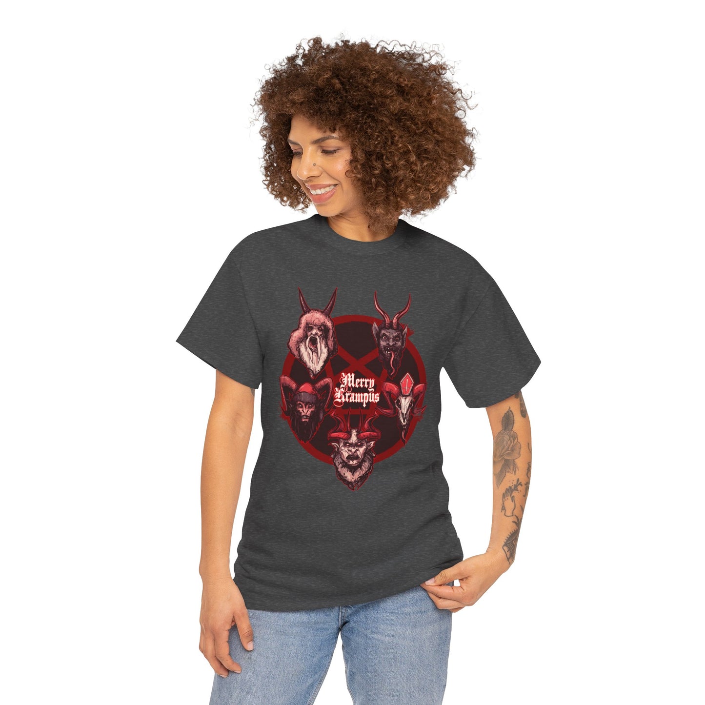 The Many Faces Of Krampus Unisex Heavy Cotton Tee