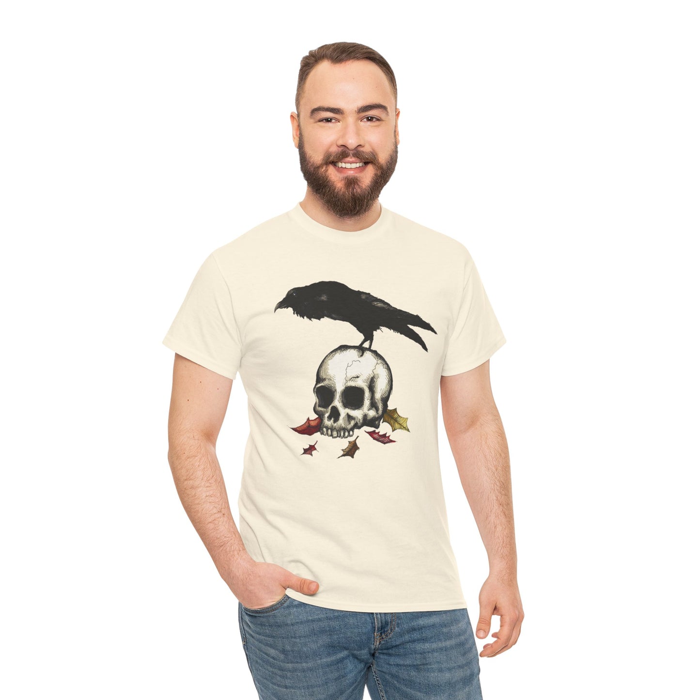 Crow Skull Unisex Heavy Cotton Tee