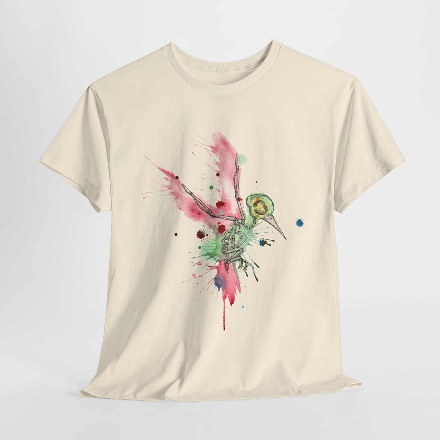 Hummingbird Skeleton Unisex Heavy Cotton Tee