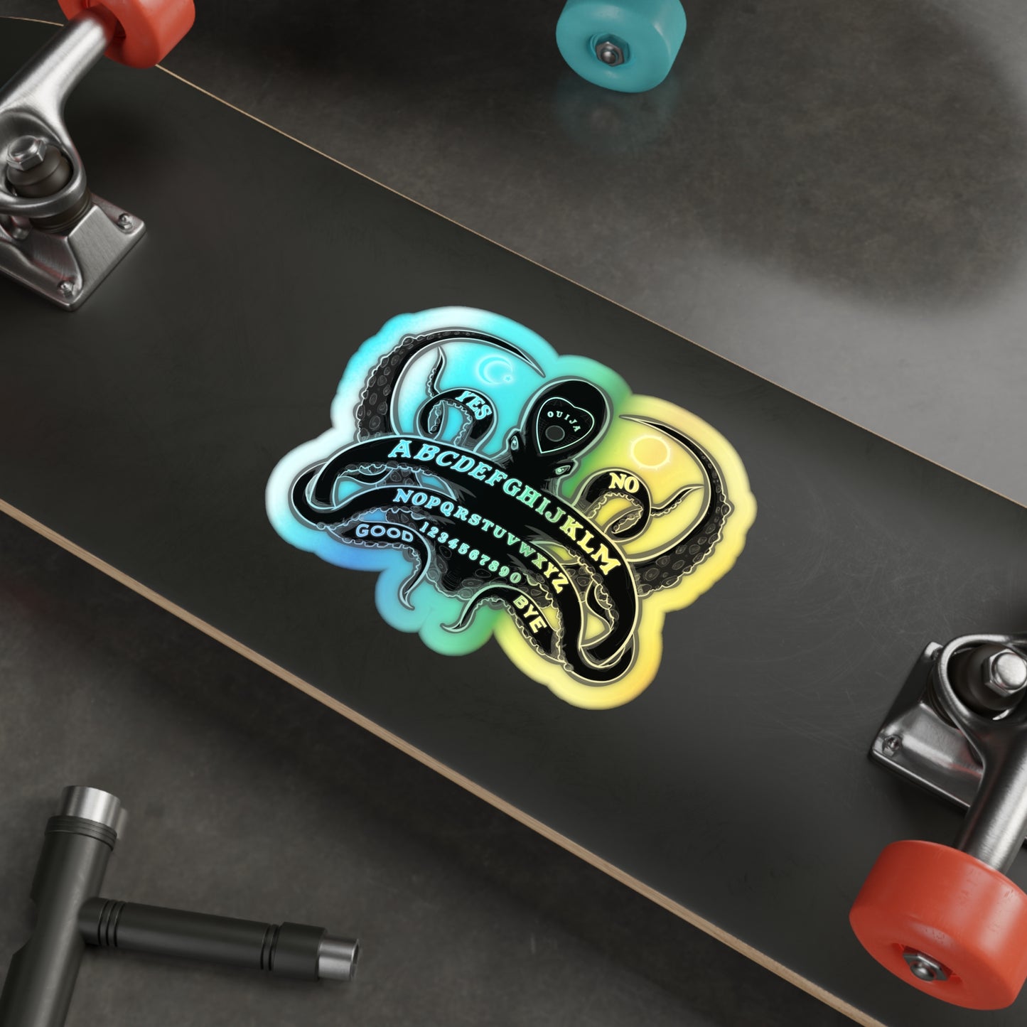 Ouija-Pus Holographic Die-cut Stickers