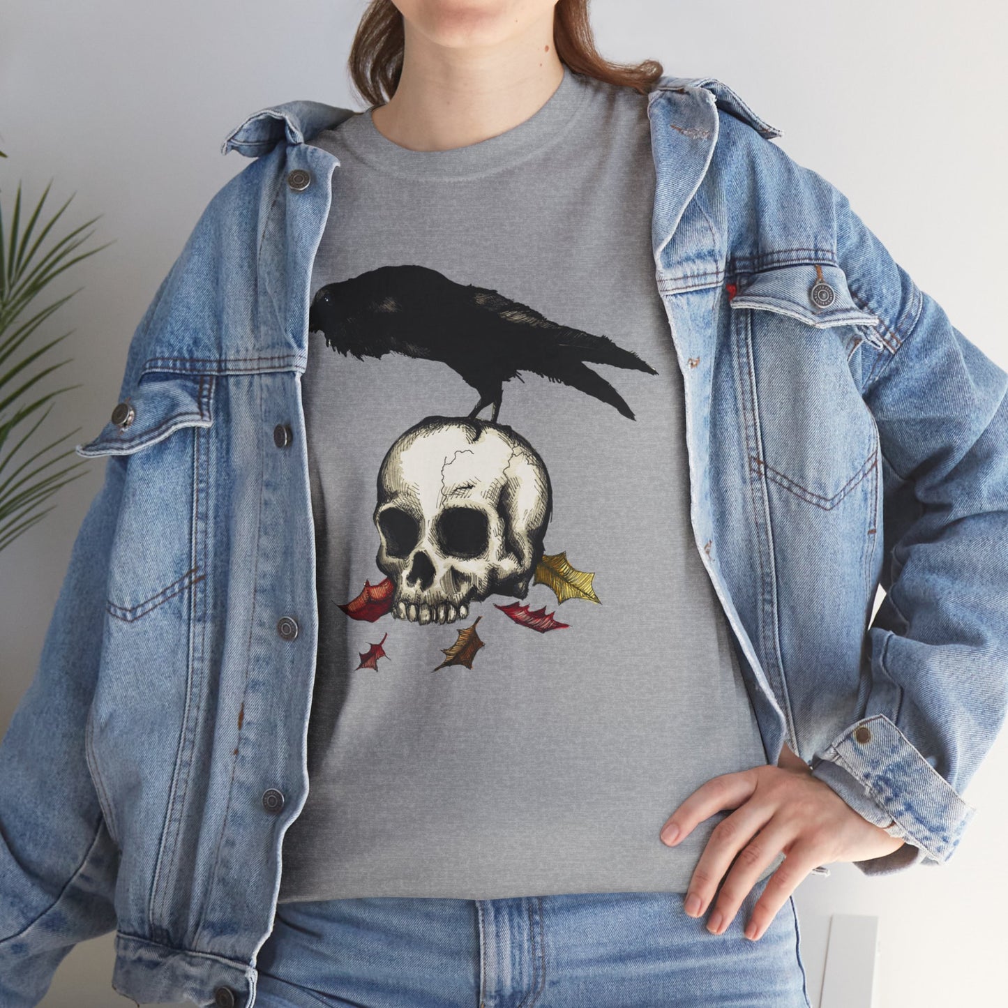 Crow Skull Unisex Heavy Cotton Tee