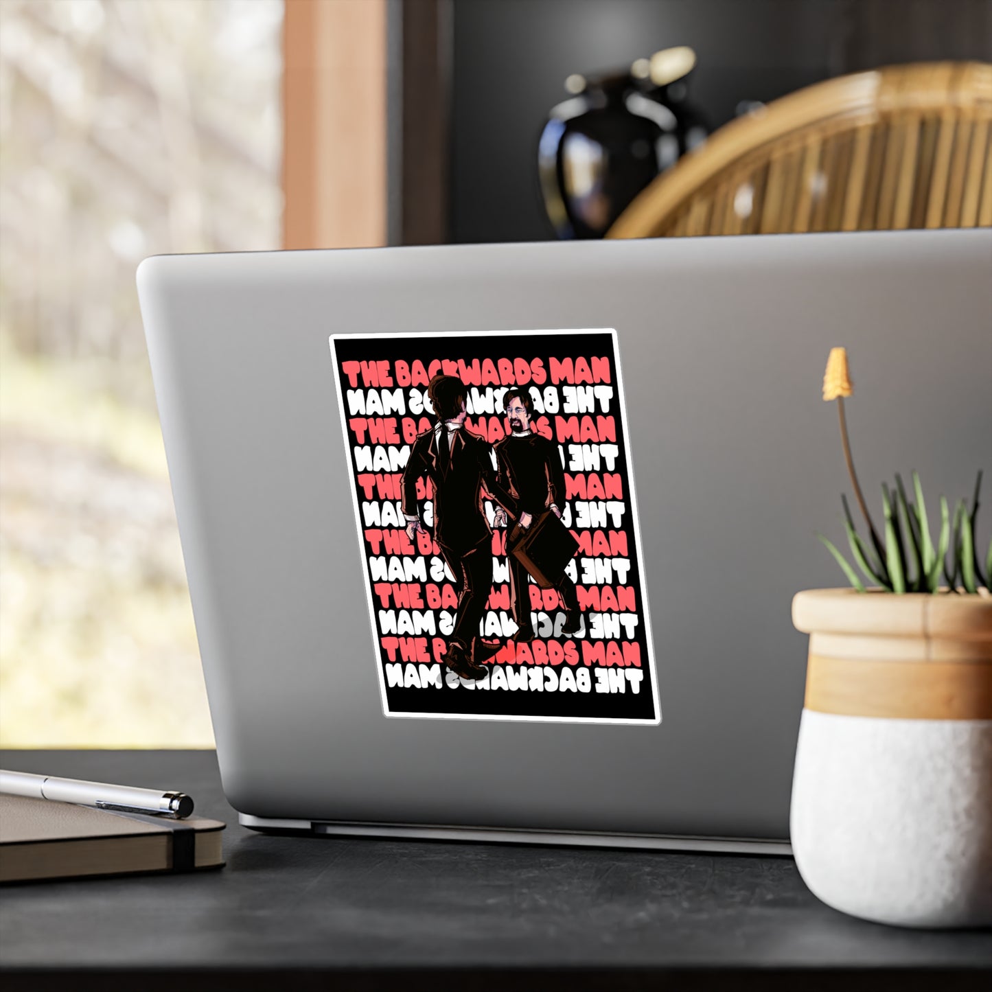 The Backwards Man Kiss-Cut Vinyl Decal