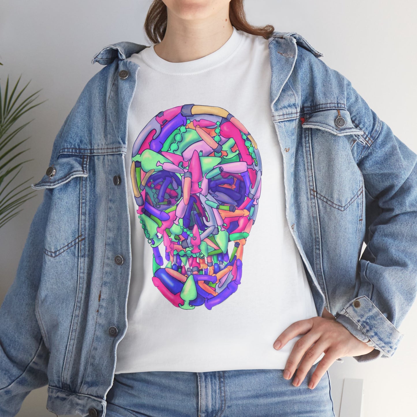 Sex Toy Skull Unisex Heavy Cotton Tee