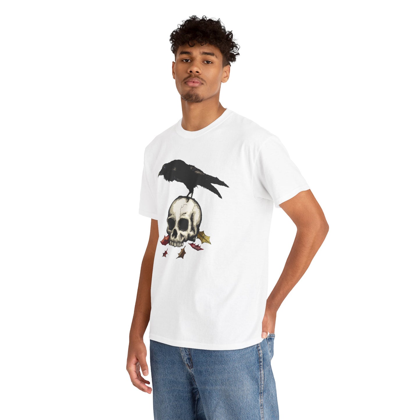 Crow Skull Unisex Heavy Cotton Tee
