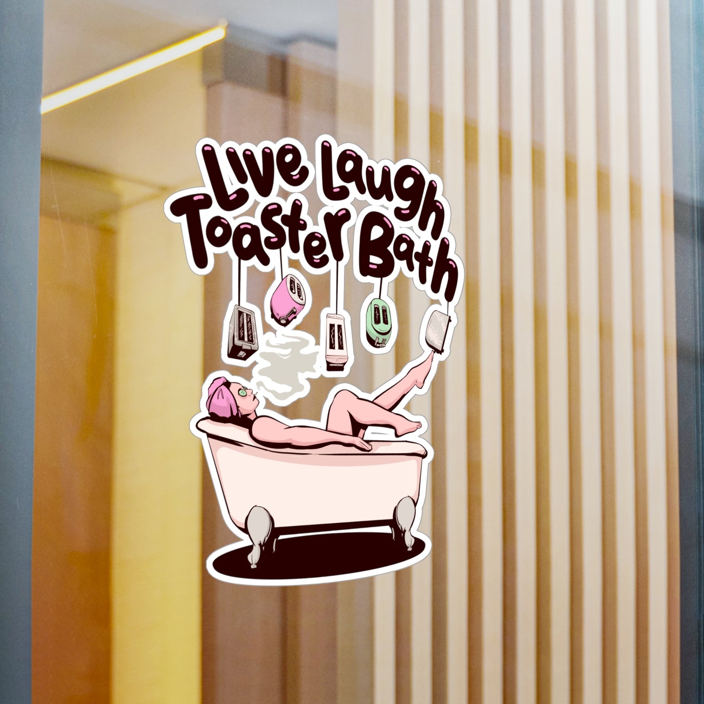 Toaster Bath Kiss-Cut Vinyl Decal