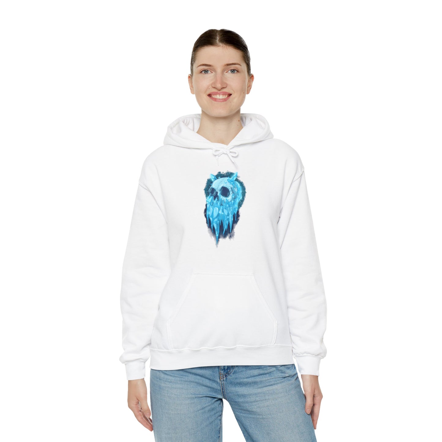 Elemental Skull Ice Unisex Heavy Blend Hooded Sweatshirt