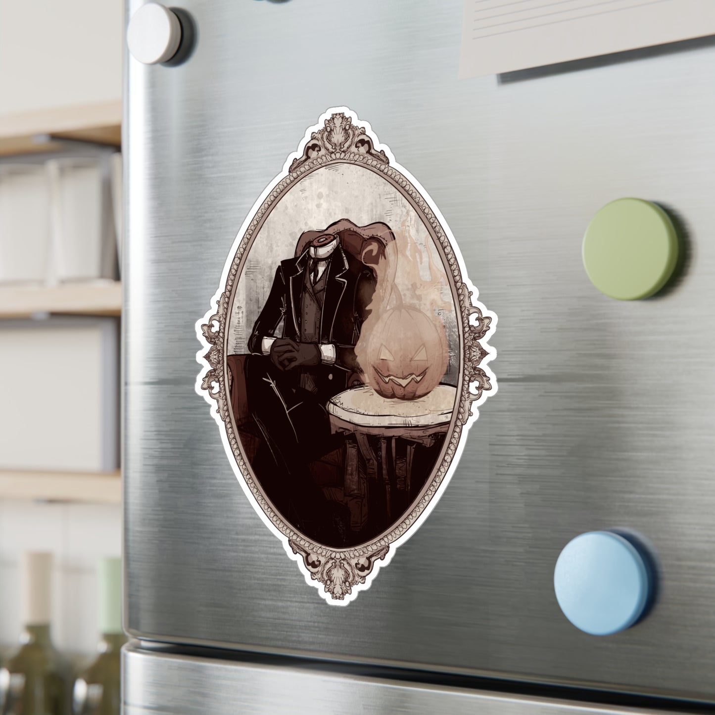 Victorian Headless Horseman Kiss-Cut Vinyl Decal