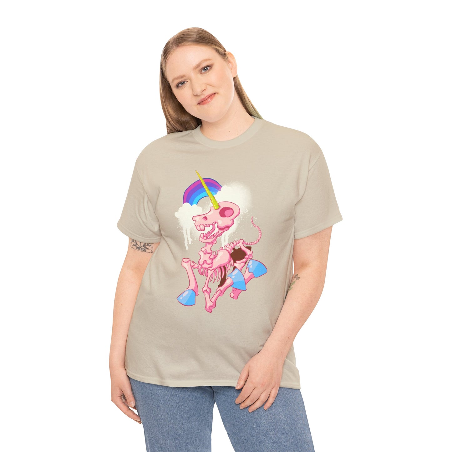 Unicorn Skeleton 2 Unisex Heavy Cotton Tee