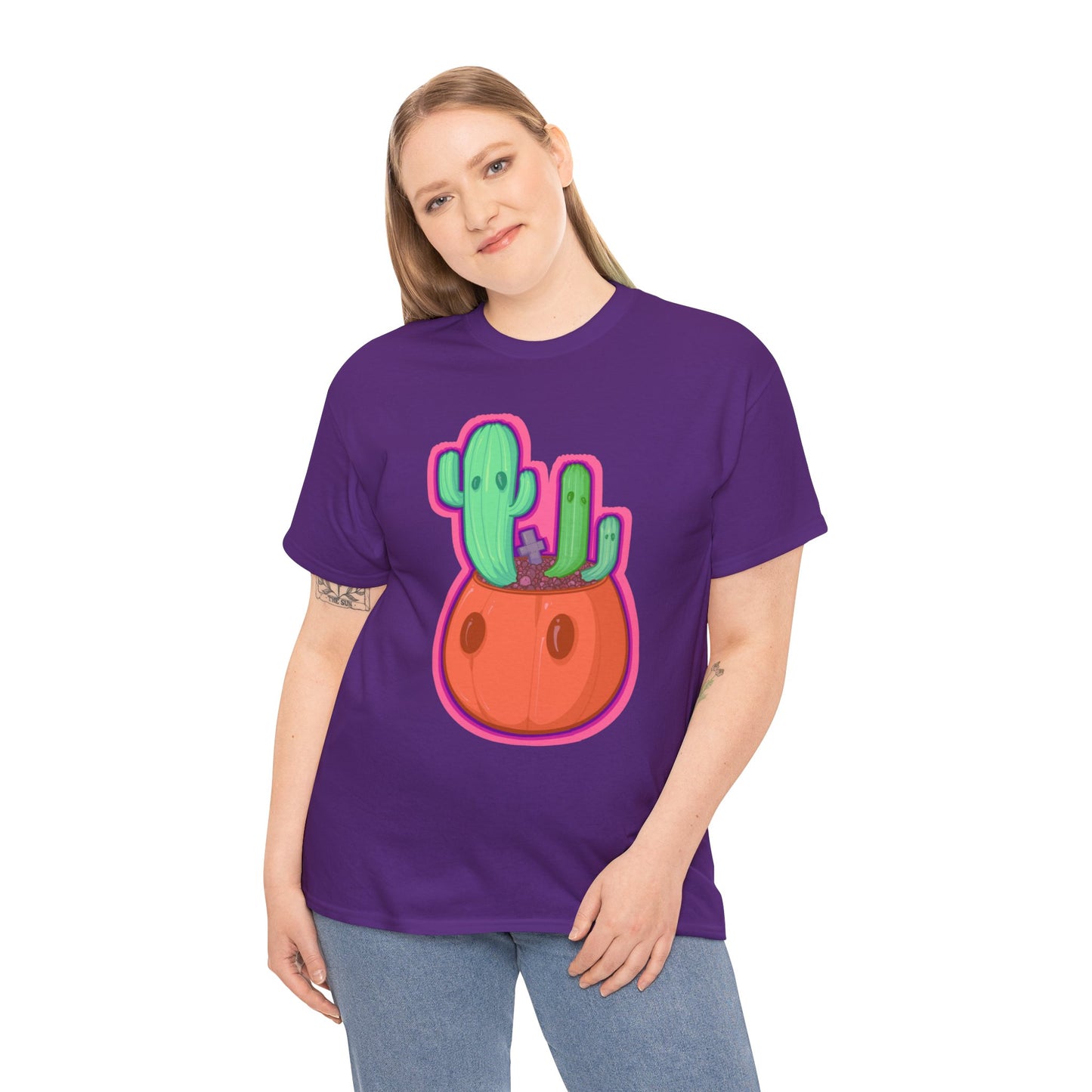 Spooky Succulent Unisex Heavy Cotton Tee