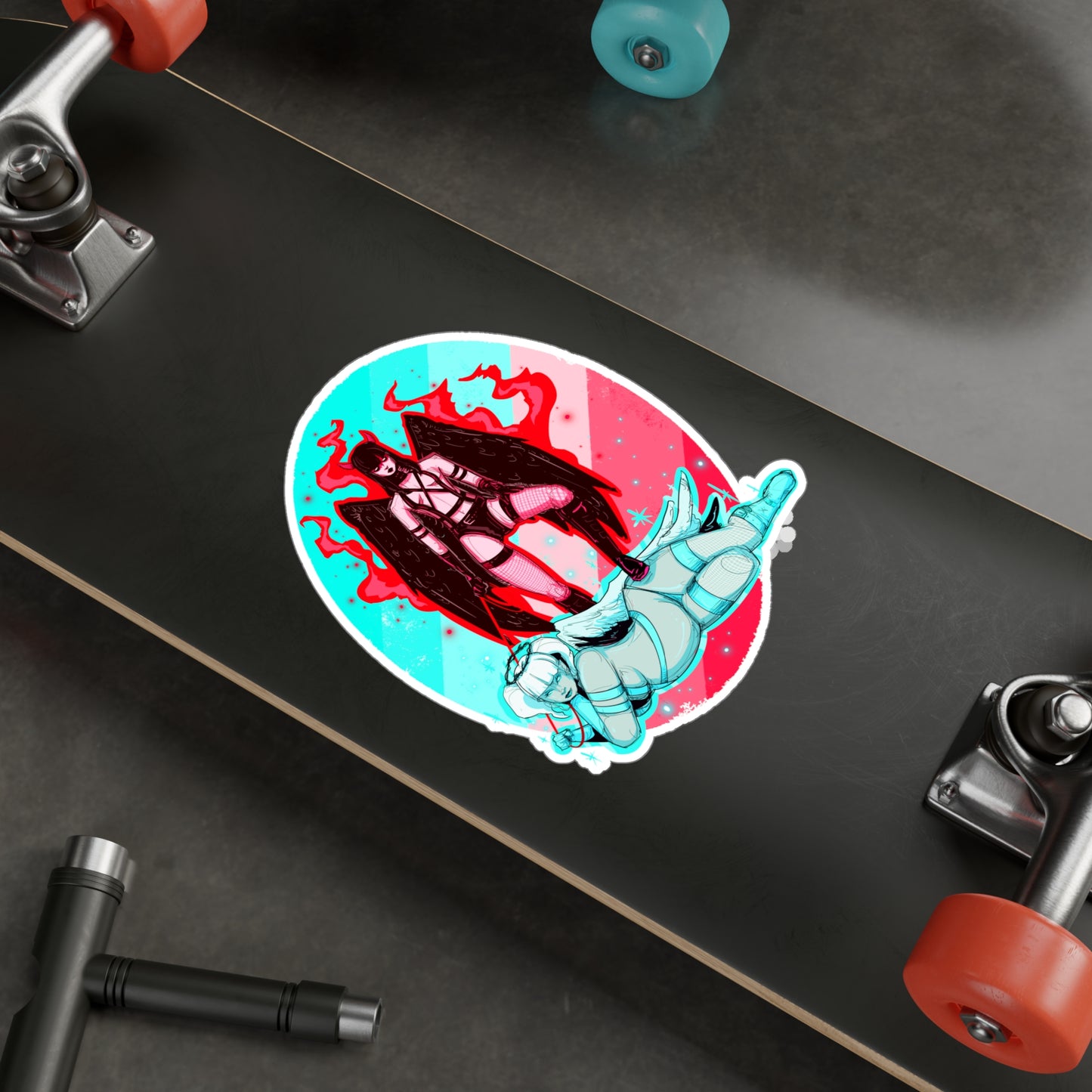 Fire & Ice Kiss-Cut Vinyl Decal