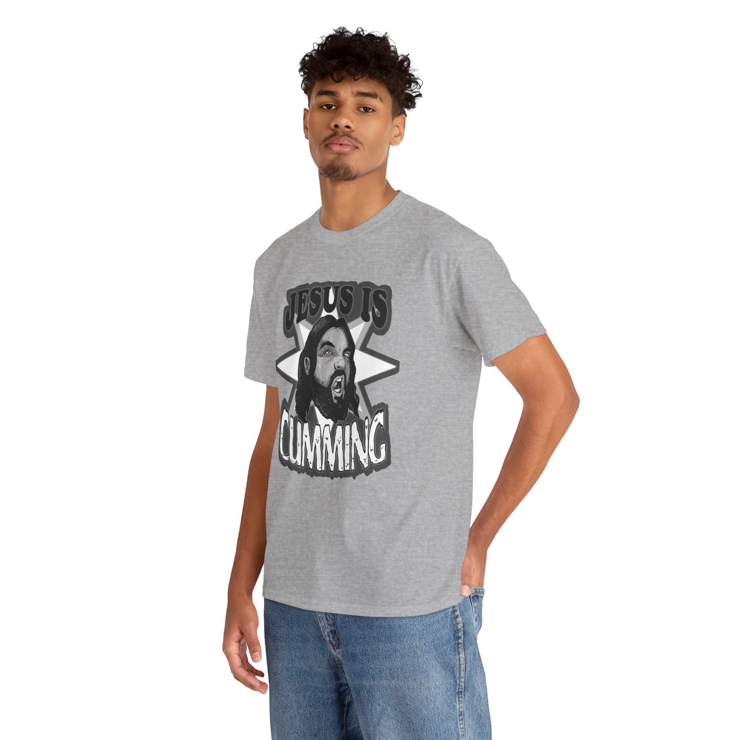 Jesus Is Cumming Unisex Heavy Cotton Tee