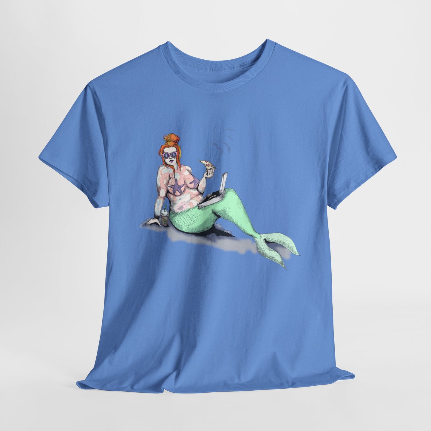 Pizza Mermaid Unisex Heavy Cotton Tee