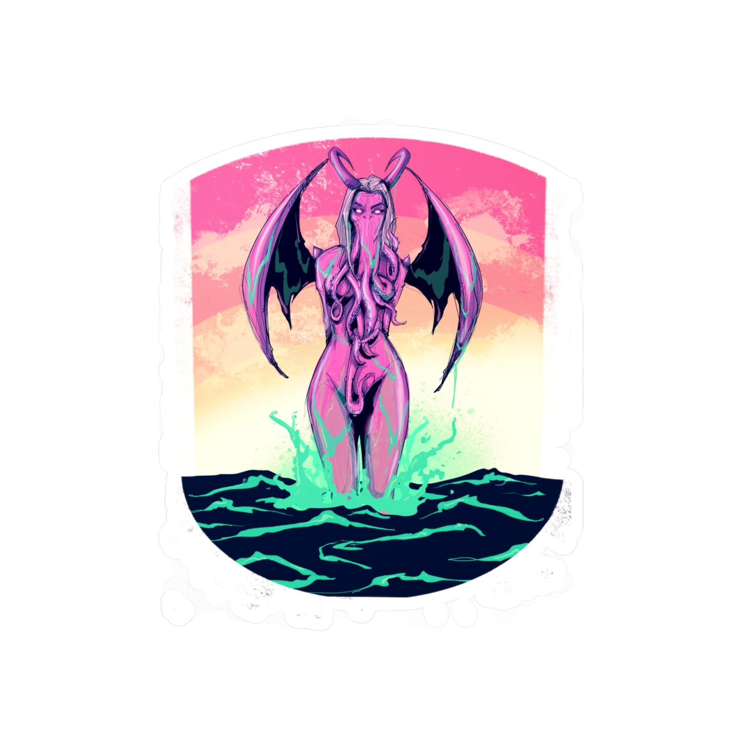 Lady Cthulhu Kiss-Cut Vinyl Decal