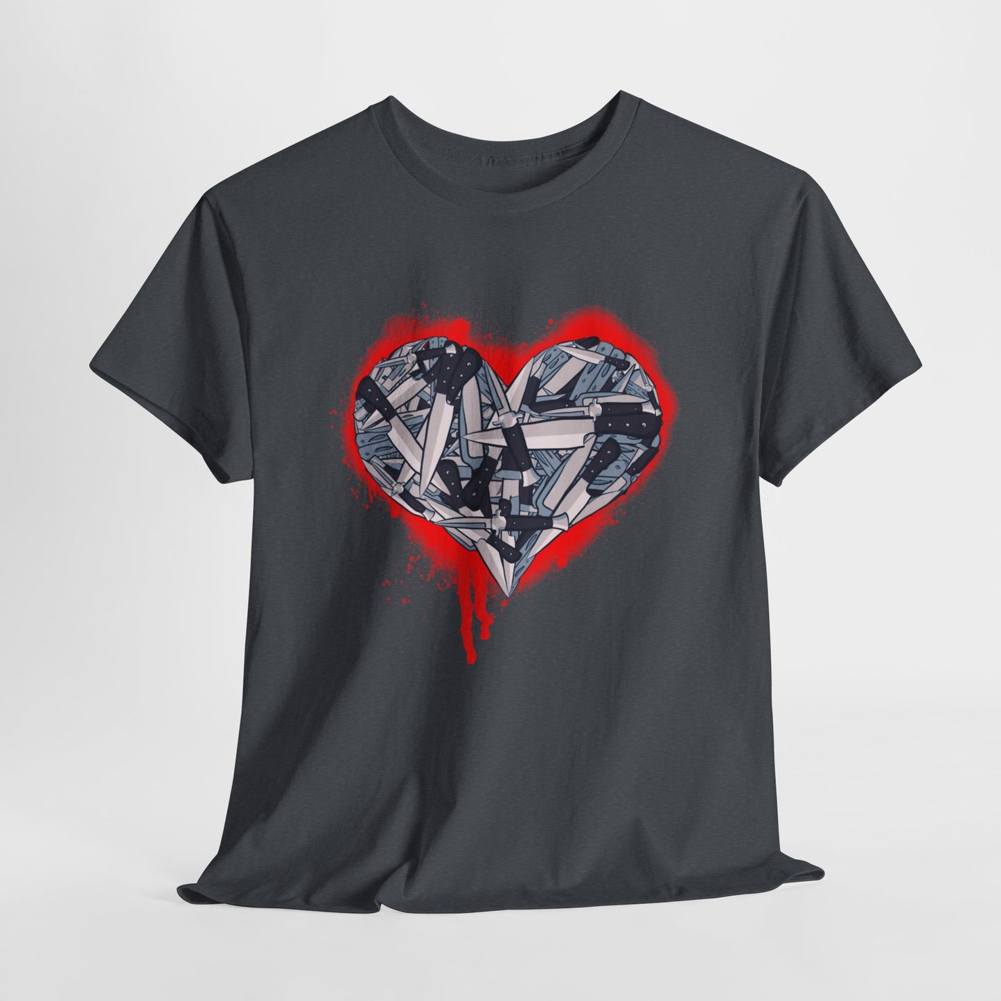Knife Heart Unisex Heavy Cotton Tee