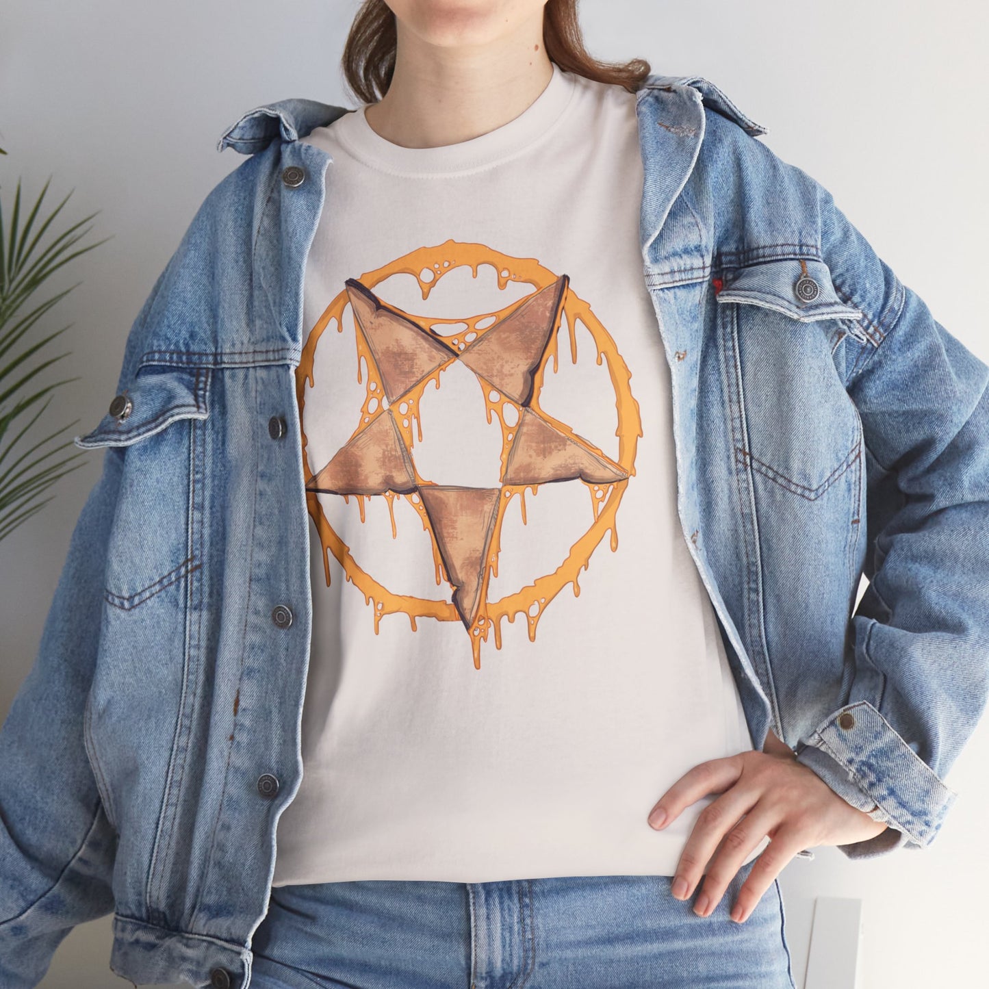 Grilled Cheese Pentagram Unisex Heavy Cotton Tee