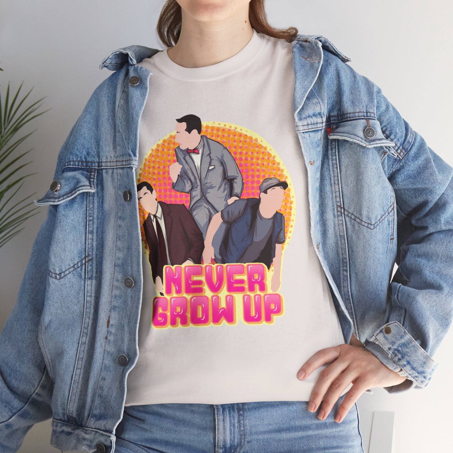 Never Grow Up Unisex Heavy Cotton Tee
