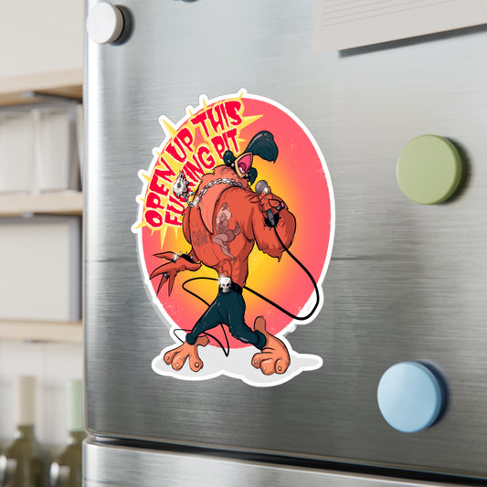 Metal Rooster Kiss-Cut Vinyl Decal
