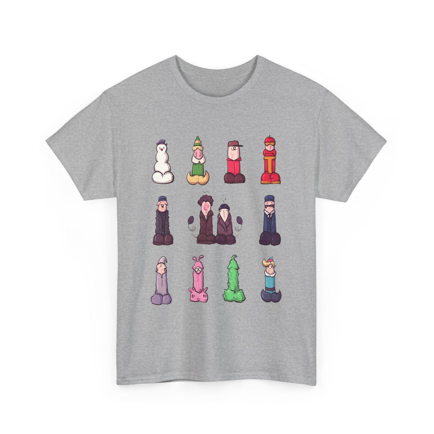 12 Dicks Of Christmas Unisex Heavy Cotton Tee