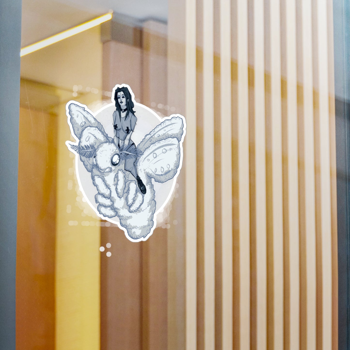 Goth On A Moth Kiss-Cut Vinyl Decal