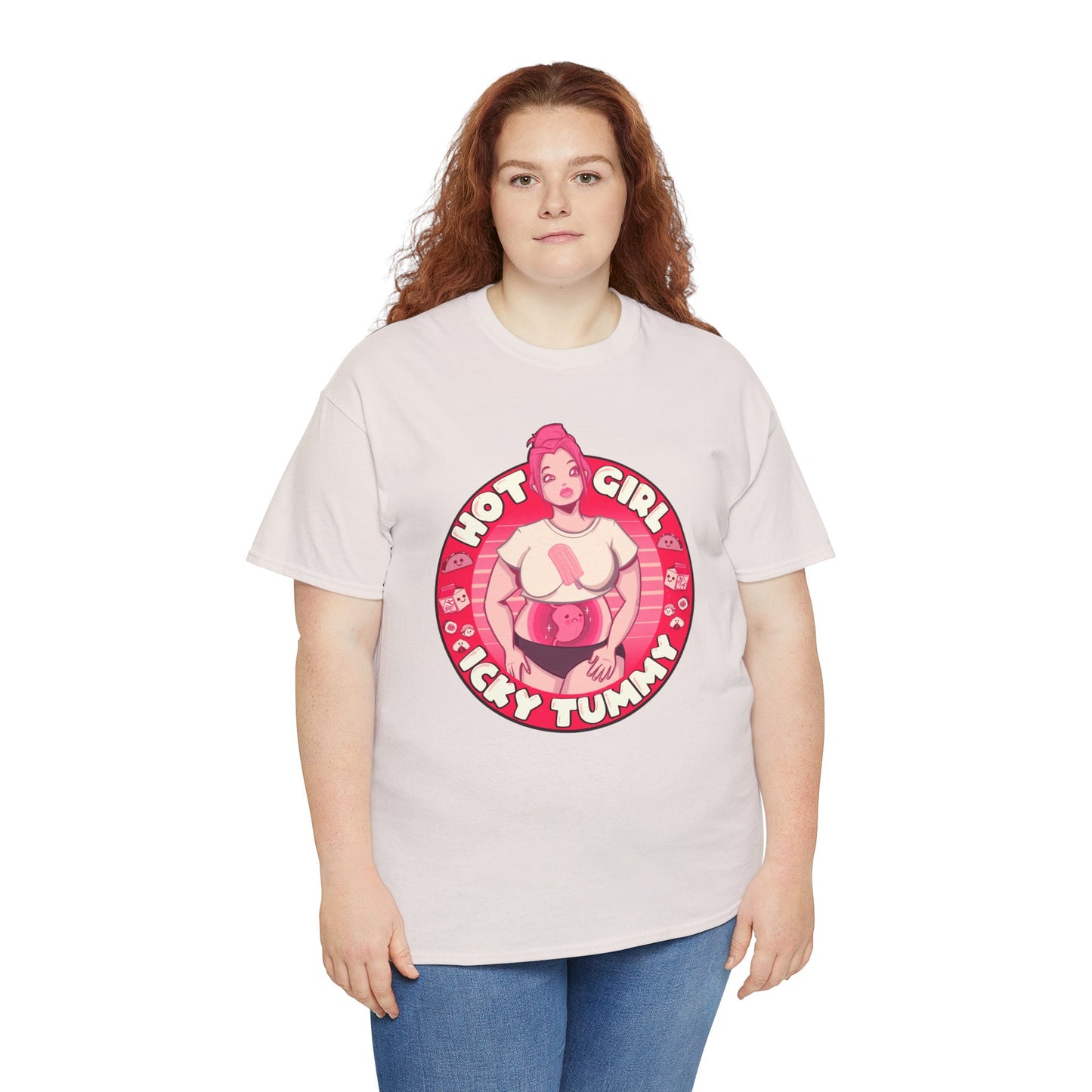 Hot Girl Icky Tummy Unisex Heavy Cotton Tee