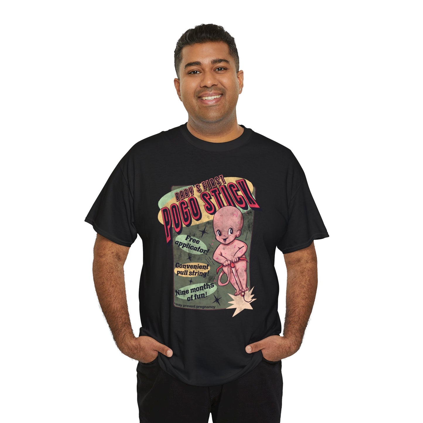 Baby's First Pogo Stick Unisex Heavy Cotton Tee