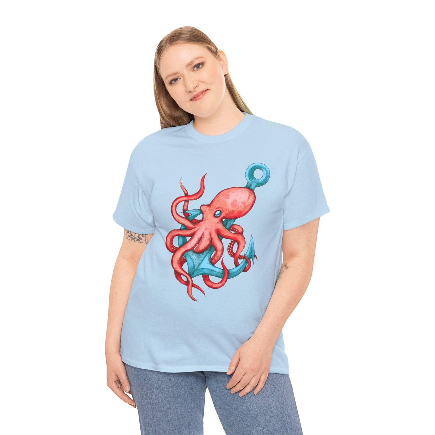 Octopus Anchor Unisex Heavy Cotton Tee