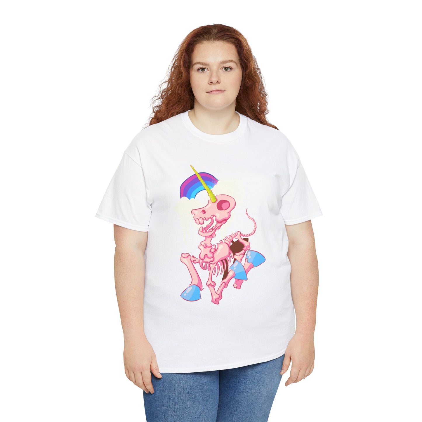 Unicorn Skeleton 2 Unisex Heavy Cotton Tee