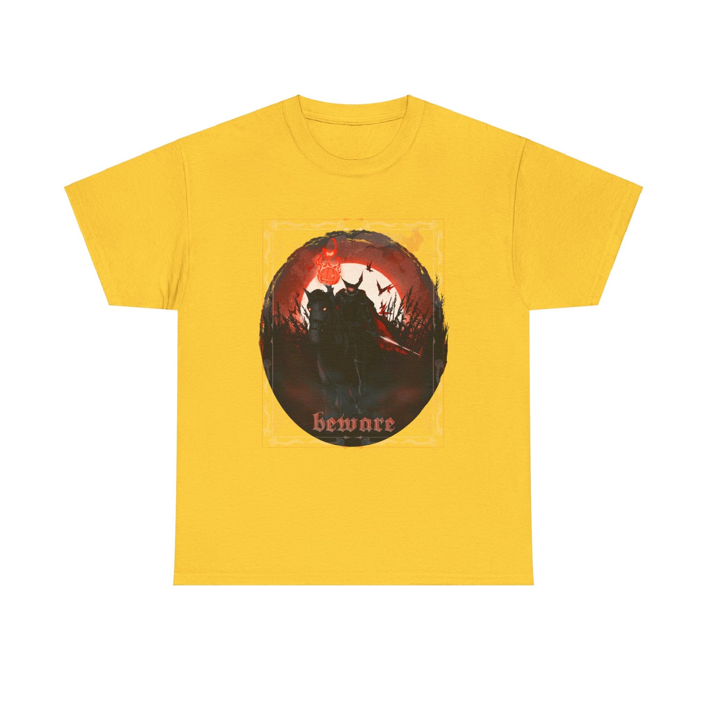 Beware The Headless Horseman Unisex Heavy Cotton Tee