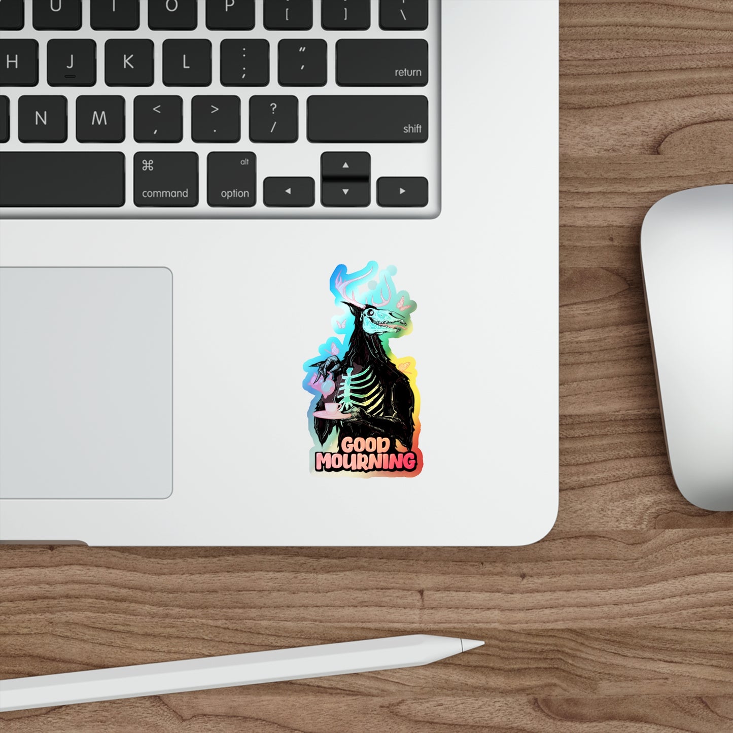 Good Mourning Holographic Die-cut Stickers