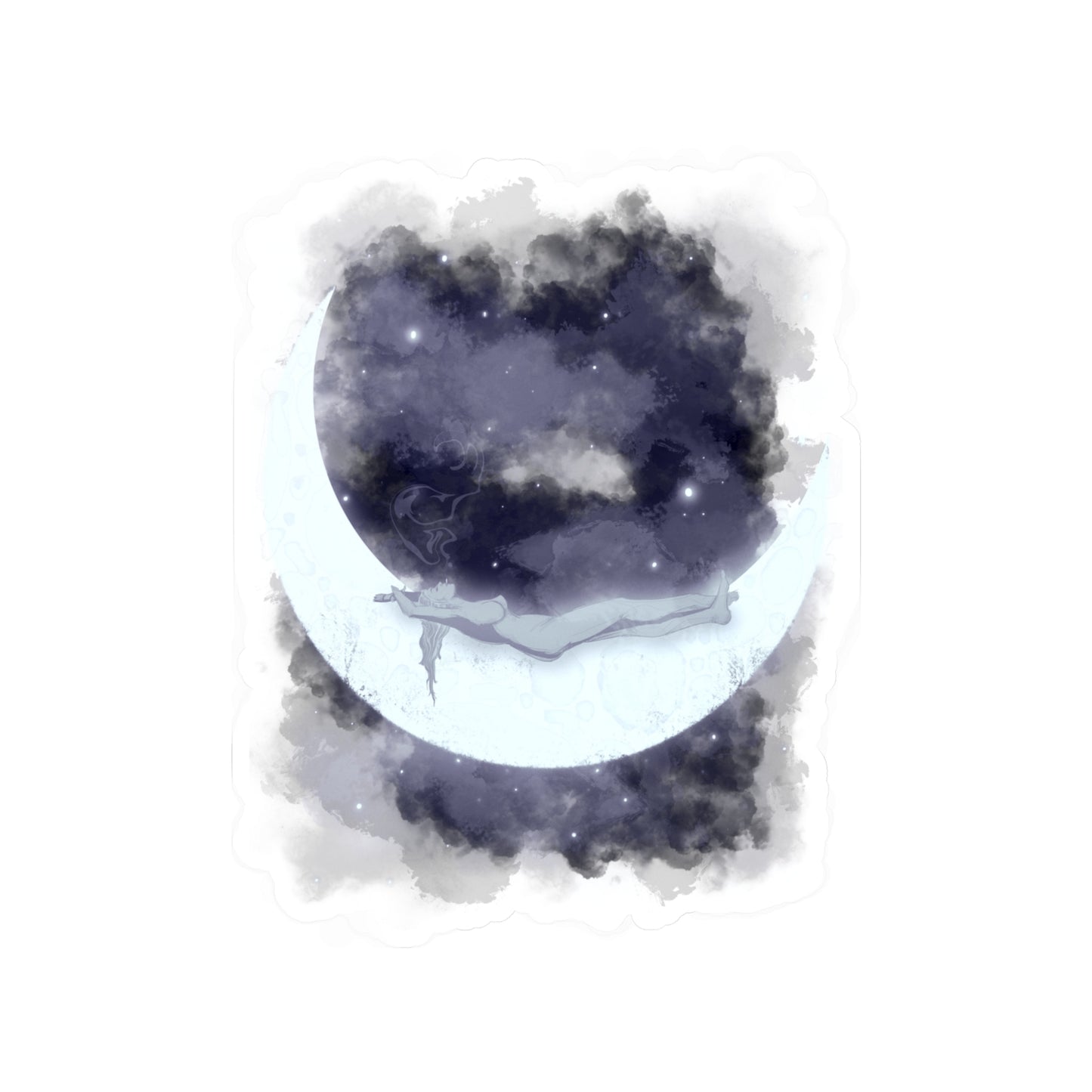 The Girl Who Loved The Moon Kiss-Cut Vinyl Decal