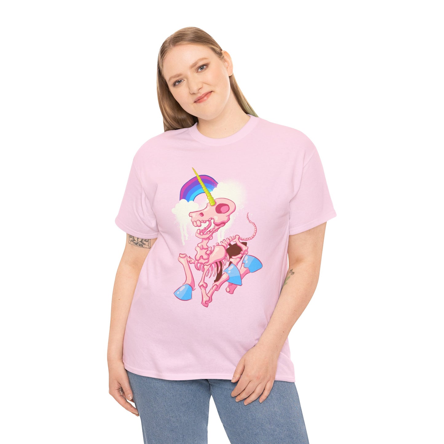 Unicorn Skeleton 2 Unisex Heavy Cotton Tee